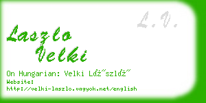 laszlo velki business card